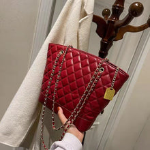 Load image into Gallery viewer, Xadrez de luxo marca balde sacos de ombro para as mulheres  qualidade couro do plutônio designer feminina bolsas moda cadeia