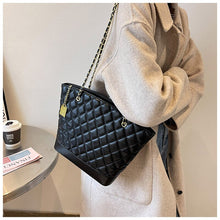 Load image into Gallery viewer, Xadrez de luxo marca balde sacos de ombro para as mulheres  qualidade couro do plutônio designer feminina bolsas moda cadeia