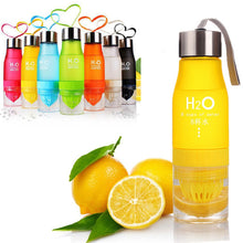 Load image into Gallery viewer, Xmas Gift 650ml Infuser Water Bottle Plastic Fruit Infusion Kids Drink Outdoor Sports Bottle Juice Lemon Portable Kettle