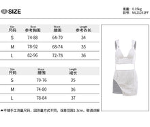 Load image into Gallery viewer, Y2K 2022 Fashion Summer White Stripe Sexy Mini Dress Two-Piece Suit Vest And Split Skirts Sets For Women‘s Clothes Party Cotton
