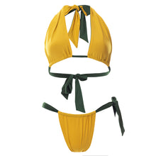 Load image into Gallery viewer, Y2K 2022 Fashion Women&#39;s Clothes Straps Spliced Up V-Neck Camisole Summer Swimwear Sexy Backless Outfits Two Pieces Set Bikini