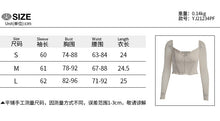 Load image into Gallery viewer, Y2K 2022 Spring Fall Fashion Net Yarn Square Neck Black Long Sleeves Women&#39;s Blouses Sexy Tank Cropped Casual Tops Shirts Tee