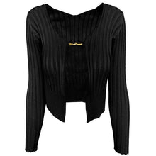 Load image into Gallery viewer, Y2K Fashion 2022 Spring Fall Corset Top Knit Bodycon Sexy Cardigan T-Shirt Long Sleeves  For Women&#39;s Clothing Tshirt Streetwear