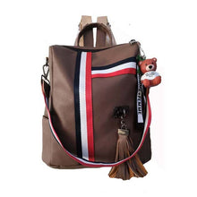 Load image into Gallery viewer, bags for women 2020  new retro fashion zipper ladies backpack PU  Leather high quality school bag shoulder bag for youth bags