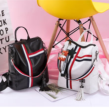 Load image into Gallery viewer, bags for women 2020  new retro fashion zipper ladies backpack PU  Leather high quality school bag shoulder bag for youth bags