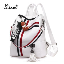 Load image into Gallery viewer, bags for women 2020  new retro fashion zipper ladies backpack PU  Leather high quality school bag shoulder bag for youth bags