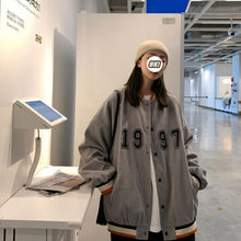 Load image into Gallery viewer, baseball uniform men and women tide loose wild couple spring and autumn jacket trend Japanese Hong Kong style tops