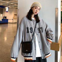 Load image into Gallery viewer, baseball uniform men and women tide loose wild couple spring and autumn jacket trend Japanese Hong Kong style tops