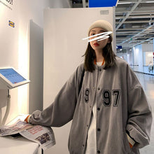 Load image into Gallery viewer, baseball uniform men and women tide loose wild couple spring and autumn jacket trend Japanese Hong Kong style tops