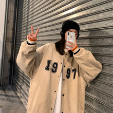 Load image into Gallery viewer, baseball uniform men and women tide loose wild couple spring and autumn jacket trend Japanese Hong Kong style tops