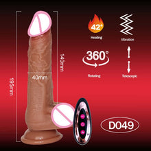 Load image into Gallery viewer, big dildo vibrator rechargeable penis artificial telescopic heating silicone dildos remote control vibrators for women sex toys