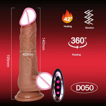 Load image into Gallery viewer, big dildo vibrator rechargeable penis artificial telescopic heating silicone dildos remote control vibrators for women sex toys