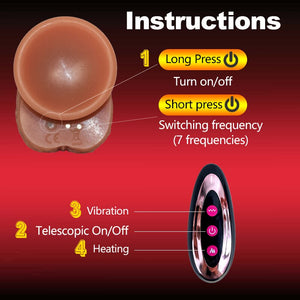 big dildo vibrator rechargeable penis artificial telescopic heating silicone dildos remote control vibrators for women sex toys
