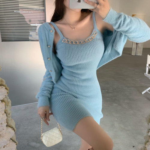 chandal mujer invierno 2020 winter spring ensemble femme sweater pullover dress two piece set women pull femme hiver tracksuit