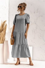 Load image into Gallery viewer, dress for women  maxi dress  plus size dress plaid long casual summer women&#39;s dress 2021