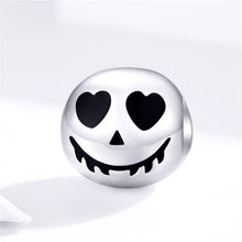 Load image into Gallery viewer, 925 Sterling Silver Halloween Grimace Doll Beads S925 Heart Eye Skeleton Charms DIY Jewelry Making