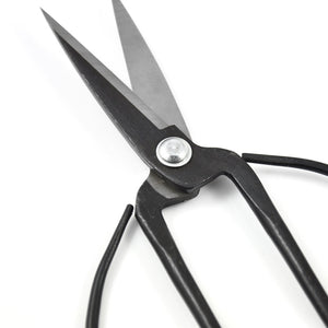 full carbon steel household bonsai scissors 148mm traditional vintage black coated trimming scissor silver rivet