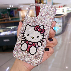 iPhone 13 Pro Max iPhone 11 Phone 14 Case Xs Diamond-Embedded 7 Cute Cartoon Hello Kitty 8 plus Protective Case 6 Female 12