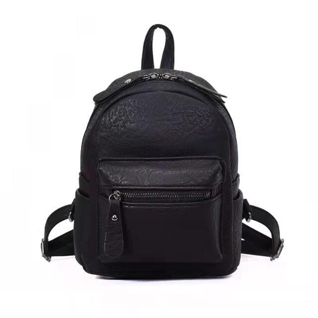 novas mulheres mochila qualidade macio couro do plutônio mochilas de viagem multi-função back-pack mini marca meninas faculdade