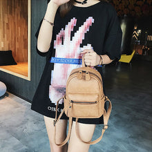 Load image into Gallery viewer, novas mulheres mochila qualidade macio couro do plutônio mochilas de viagem multi-função back-pack mini marca meninas faculdade