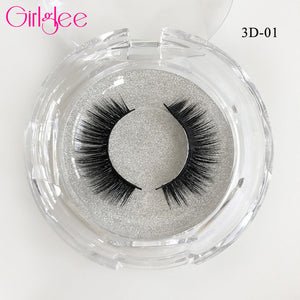 Natural Mink Eyelashes 3D Mink Lashes Long Thick False Lashes Dramatic Volume Eyelash Extension Girlglee Hand Made Makeup Lashes