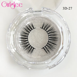 Natural Mink Eyelashes 3D Mink Lashes Long Thick False Lashes Dramatic Volume Eyelash Extension Girlglee Hand Made Makeup Lashes