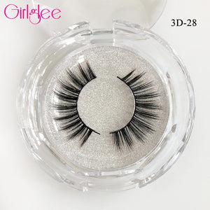 Natural Mink Eyelashes 3D Mink Lashes Long Thick False Lashes Dramatic Volume Eyelash Extension Girlglee Hand Made Makeup Lashes