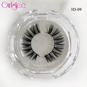 Natural Mink Eyelashes 3D Mink Lashes Long Thick False Lashes Dramatic Volume Eyelash Extension Girlglee Hand Made Makeup Lashes