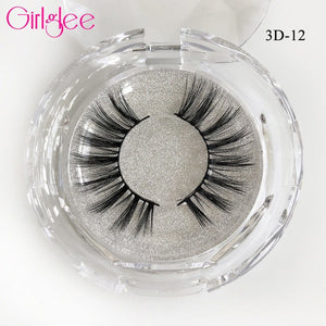 Natural Mink Eyelashes 3D Mink Lashes Long Thick False Lashes Dramatic Volume Eyelash Extension Girlglee Hand Made Makeup Lashes