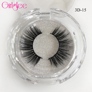 Natural Mink Eyelashes 3D Mink Lashes Long Thick False Lashes Dramatic Volume Eyelash Extension Girlglee Hand Made Makeup Lashes