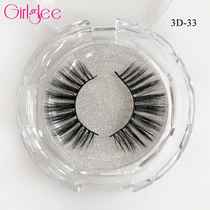 Natural Mink Eyelashes 3D Mink Lashes Long Thick False Lashes Dramatic Volume Eyelash Extension Girlglee Hand Made Makeup Lashes