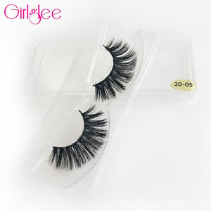 Natural Mink Eyelashes 3D Mink Lashes Long Thick False Lashes Dramatic Volume Eyelash Extension Girlglee Hand Made Makeup Lashes