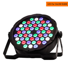 Load image into Gallery viewer, LED Par Light RGBW 54x3W Disco Wash Light Equipment 8 Channels DMX 512 LED Uplights Stage Lighting Effect Light Fast Shipping