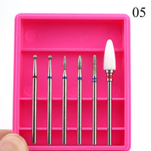 Load image into Gallery viewer, ERUIKA 6pcs Ceramic Diamond Nail Drill Set Milling Cutter for Manicure Rotary Burr Clean Bits Electric Machine Art Accessory
