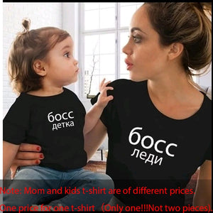 Gourd doll family matching clothes T shirt Women son daughter mum T shirt tops kids baby girl boys casual T shirt