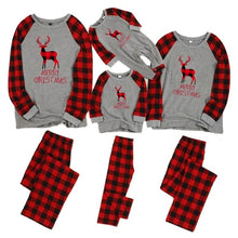 Load image into Gallery viewer, christmas pajamas cartoon family matching outfits for dad mom kids cotton print set plaid baby sleepwear winter clothes romper