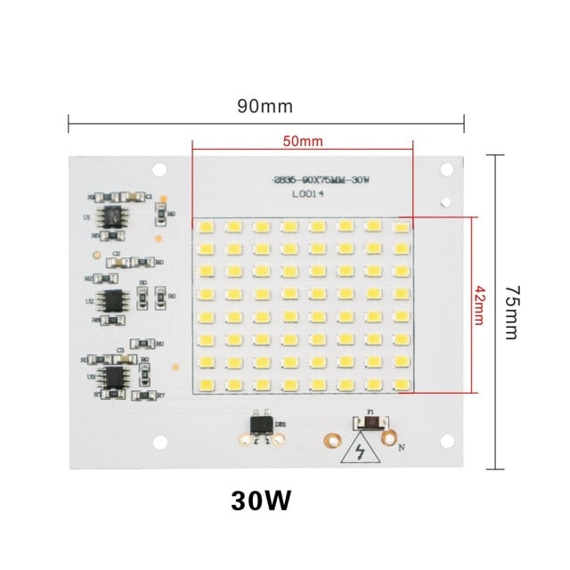 LED Chip Lamp 10W 20W 30W 50W 100W SMD2835 Light Beads AC 220V-240V Led Floodlight Outdoor Lighting Spotlight
