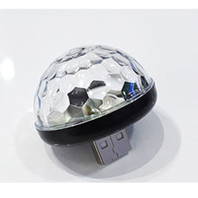 Load image into Gallery viewer, USB Mini Disco Stage Lights Led Xmas Party DJ Karaoke Car Decor Lamp Cellphone Music Control Crystal Magic Ball Colorful Light