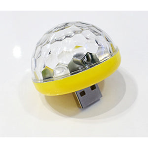 USB Mini Disco Stage Lights Led Xmas Party DJ Karaoke Car Decor Lamp Cellphone Music Control Crystal Magic Ball Colorful Light