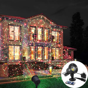 Outdoor Moving Full Sky Star Laser Projector Landscape Lighting Red&Green LED Stage Light for Christmas Party Garden Lights