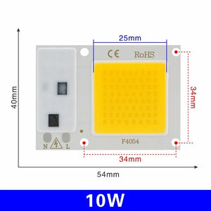 LED COB Chip Lamp 10W 20W 30W 50W 220V Smart IC No Need Driver LED Bulb 3W 5W 7W 9W for Flood Light Spotlight Diy Lighting