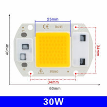 Load image into Gallery viewer, LED COB Chip Lamp 10W 20W 30W 50W 220V Smart IC No Need Driver LED Bulb 3W 5W 7W 9W for Flood Light Spotlight Diy Lighting