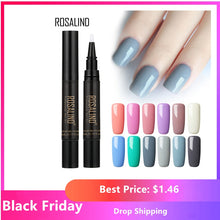 Load image into Gallery viewer, ROSALIND Newest 5ML 58 Color Gel Nail Varnish Pen Brush Glitter Nail Gel Polish Hybrid Dawdler UV Nail Art Gel Lacquer Gel Paint