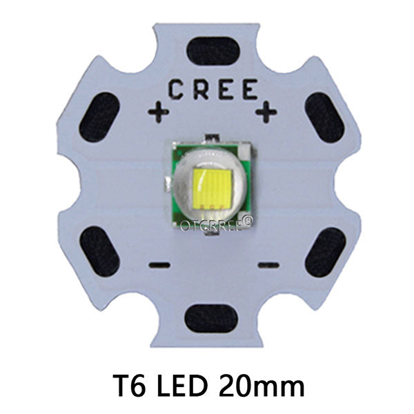 Cree XM-L LED T6 White Light with 20mm star pcb+ 3.7V 5modes led Driver +T6 15degree led Lens with Base Holder kit