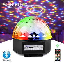 Load image into Gallery viewer, 9 Colors Bluetooth MP3 Led Disco Light Ball Party Light Rotating Stage Lamp DJ Projector Laser Music Play Soundlights Disco Lamp