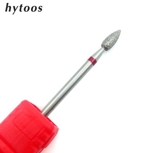 HYTOOS Cone Diamond Nail Drill Bit 3/32" Rotary Burr Manicure Cutters Drill Accessory Nail Beauty Tool Nail Mill-GD0307D