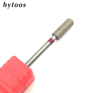 HYTOOS Cylindrical Diamond Nail Drill Bit 3/32" Rotary Burr Manicure Cutters Nail Drill Accessories Nail Mill Tools-C0412D