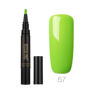 ROSALIND Newest 5ML 58 Color Gel Nail Varnish Pen Brush Glitter Nail Gel Polish Hybrid Dawdler UV Nail Art Gel Lacquer Gel Paint
