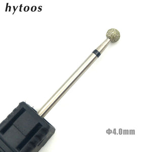 HYTOOS 6 Size Ball Diamond Nail Drill Bit Rotary Burr Cuticle Clean Manicure Cutters Drill Accessories Nail Mills
