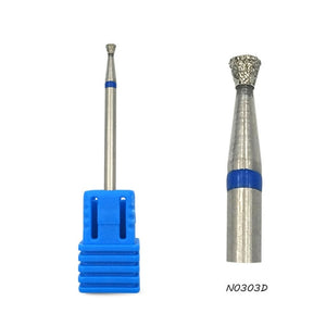HYTOOS 11 Type Diamond Nail Drill Bit 3/32" Rotary Burr Manicure Cutters Electric Drill Accessories Nail Mills Tool